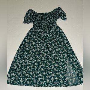 SHEIN midi dress - green with flowers. Size medium